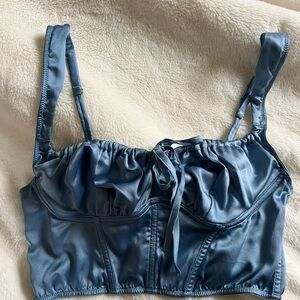 NWT Victoria's Secret Satin Teal Bralette and slip dress